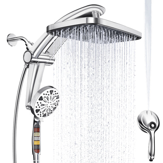 12-Inch High Pressure Rain Shower Head with Handheld Spray Combo